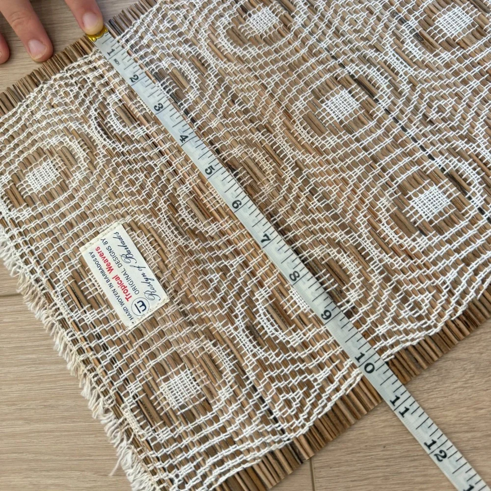Vintage Tropical Weavers Barbados Hand Woven Placemats Set of 8 Roslyn Designs